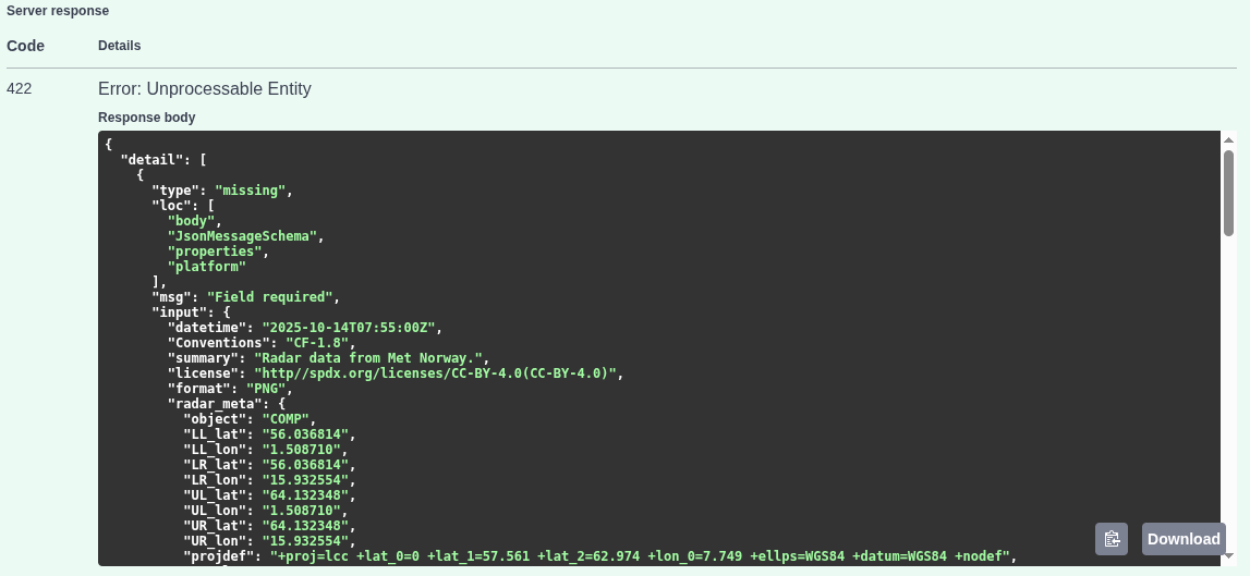 Ingest Error