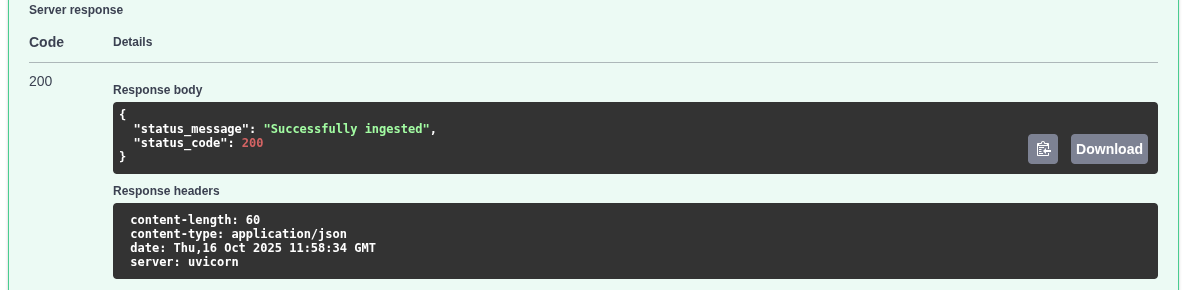 Ingest Success